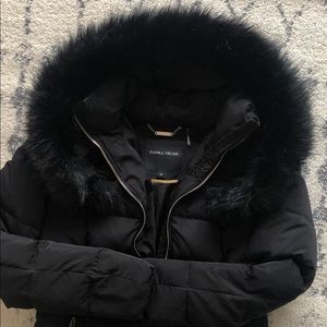 Ivanka Trump quilted jacket with faux fur hood